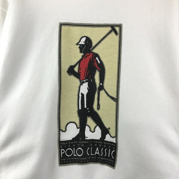 Vintage Eighth Annual Polo Classic poster sweatshirt crewneck size L - Picture 3 of 13